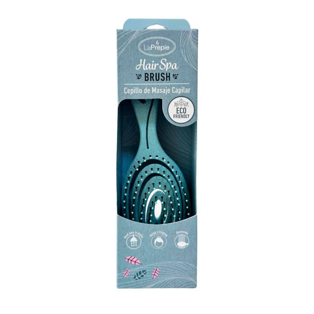Cepillo de Masaje Capilar "Hair Spa Brush" Celeste x 1 unidad LA PREPIE